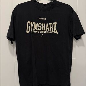 Gymshark Black Tee with White Logo